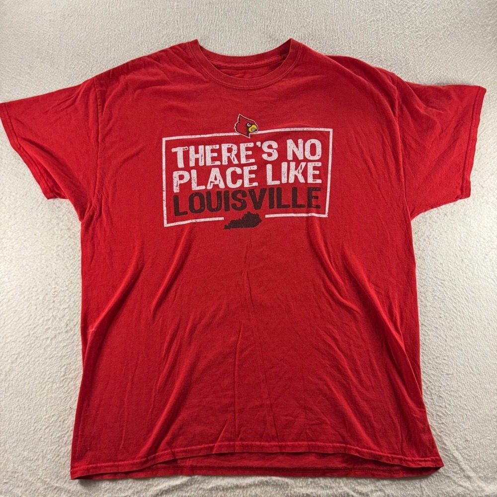 Unbranded Louisville Cardinals T-Shirt Mens XL Red Good Graphic NCAA Kentucky